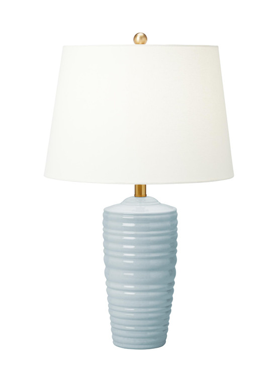 Visual Comfort Studio Chapman & Myers Waveland Midcentury 1 Light Lamp in Frosted Anglia VCS-CT1201FRA1