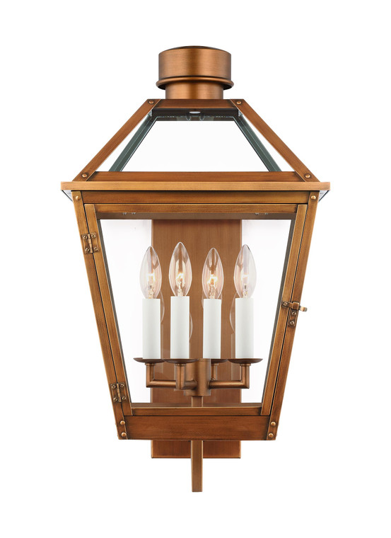 Visual Comfort Studio Chapman & Myers Hyannis Traditional 4 Light Outdoor Fixture in Natural Copper VCS-CO1374NCP