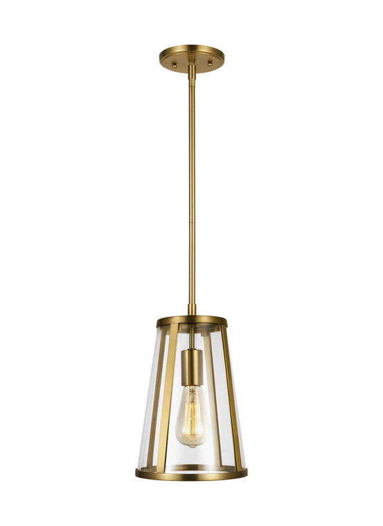 Visual Comfort Studio Sean Lavin Harrow Modern 1 Light Pendant in Burnished Brass VCS-P1287BBS