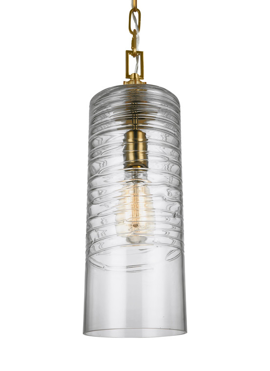 Visual Comfort Studio Sean Lavin Elmore Contemporary 1 Light Pendant in Burnished Brass VCS-P1446BBS