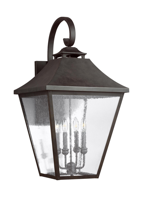 Visual Comfort Studio Sean Lavin Galena Traditional 4 Light Outdoor Fixture in Sable VCS-OL14405SBL