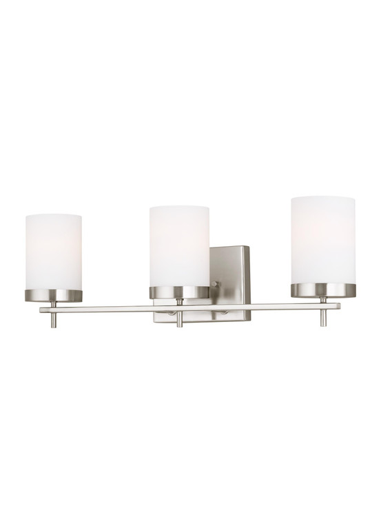 Visual Comfort Studio Sean Lavin Zire Modern 3 Light Wall Bath Fixture in Brushed Nickel VCS-4490303-962