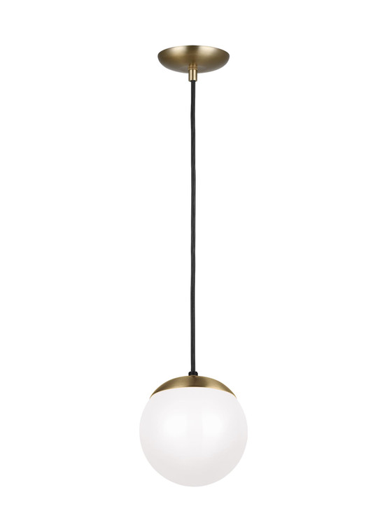 Visual Comfort Studio - Studio Collection Leo - Hanging Globe Contemporary 1 Light Pendant in Satin Brass VCS-6018-848