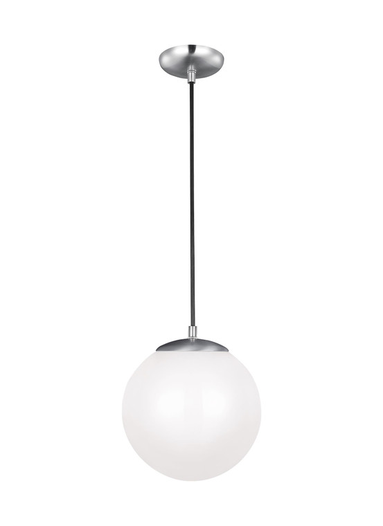 Visual Comfort Studio - Studio Collection Leo - Hanging Globe Contemporary 1 Light Pendant in Satin Aluminum VCS-602093S-04