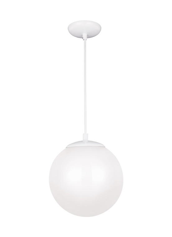 Visual Comfort Studio - Studio Collection Leo - Hanging Globe Contemporary 1 Light Pendant in White VCS-602093S-15