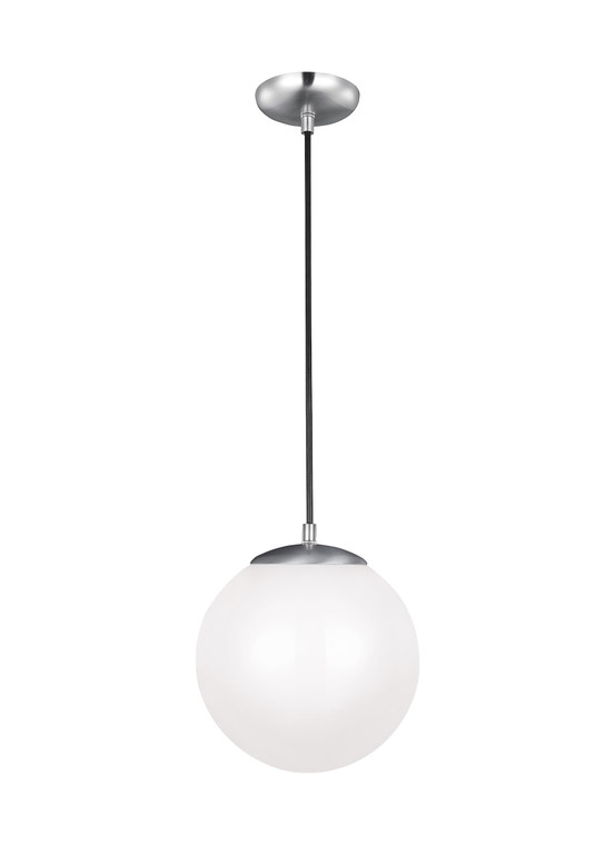 Visual Comfort Studio - Studio Collection Leo - Hanging Globe Contemporary 1 Light Pendant in Satin Aluminum VCS-6020EN3-04