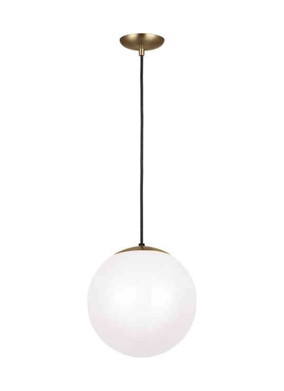 Visual Comfort Studio - Studio Collection Leo - Hanging Globe Contemporary 1 Light Pendant in Satin Brass VCS-6022-848
