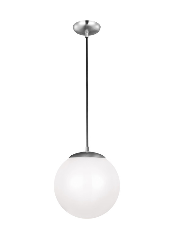 Visual Comfort Studio - Studio Collection Leo - Hanging Globe Contemporary 1 Light Pendant in Satin Aluminum VCS-602293S-04