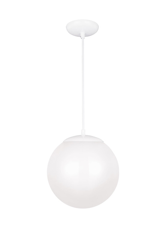 Visual Comfort Studio - Studio Collection Leo - Hanging Globe Contemporary 1 Light Pendant in White VCS-602293S-15