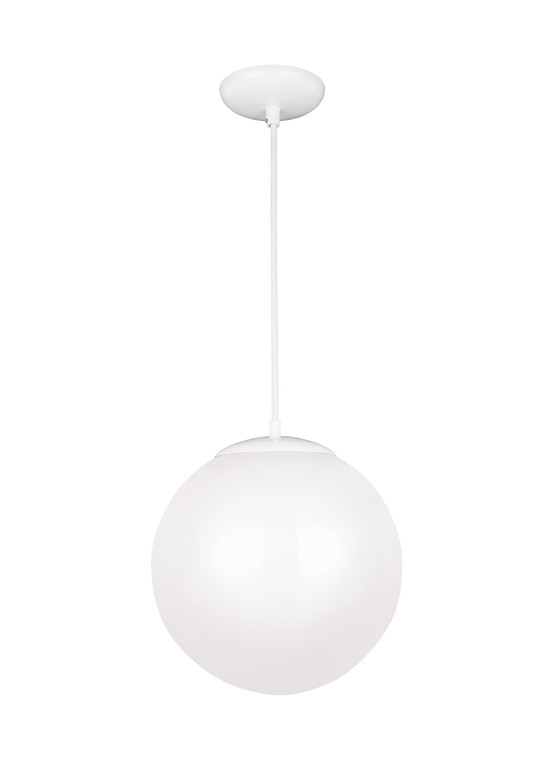 Visual Comfort Studio - Studio Collection Leo - Hanging Globe Contemporary 1 Light Pendant in White VCS-602493S-15