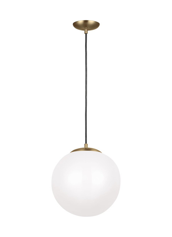 Visual Comfort Studio - Studio Collection Leo - Hanging Globe Contemporary 1 Light Pendant in Satin Brass VCS-602493S-848