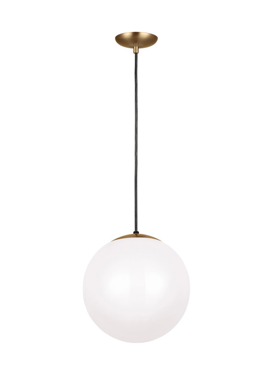 Visual Comfort Studio - Studio Collection Leo - Hanging Globe Contemporary 1 Light Pendant in Satin Brass VCS-6024EN3-848