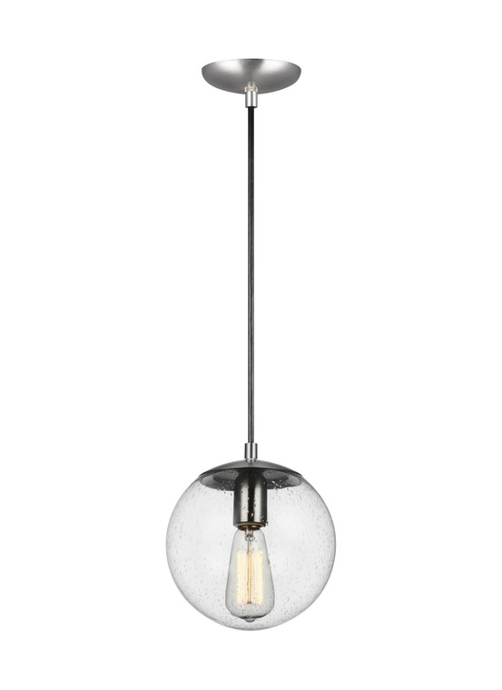 Visual Comfort Studio - Studio Collection Leo - Hanging Globe Contemporary 1 Light Pendant in Satin Aluminum VCS-6501801-04