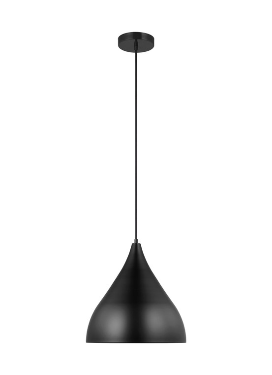 Visual Comfort Studio - Studio Collection Oden Casual 1 Light Pendant in Midnight Black VCS-6645301-112