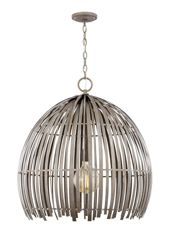 Visual Comfort Studio - Studio Collection Hanalei Transitional 1 Light Pendant in Washed Pine VCS-6722701-872