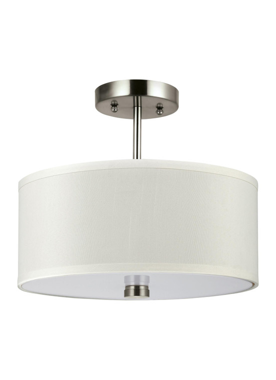 Visual Comfort Studio - Studio Collection Dayna Shade Pendants Contemporary 2 Light Ceiling Fixture in Brushed Nickel VCS-77262-962