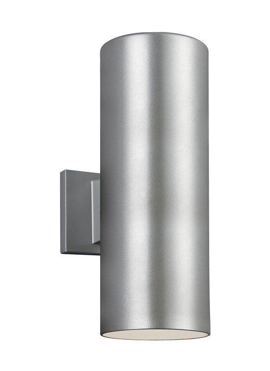 Visual Comfort Studio - Studio Collection Outdoor Cylinders Transitional 2 Light Outdoor Fixture in Painted Brushed Nickel VCS-8313802-753
