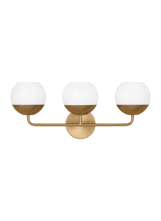 Visual Comfort Studio - Studio Collection Alvin Modern 3 Light Wall Bath Fixture in Satin Brass VCS-4468103-848