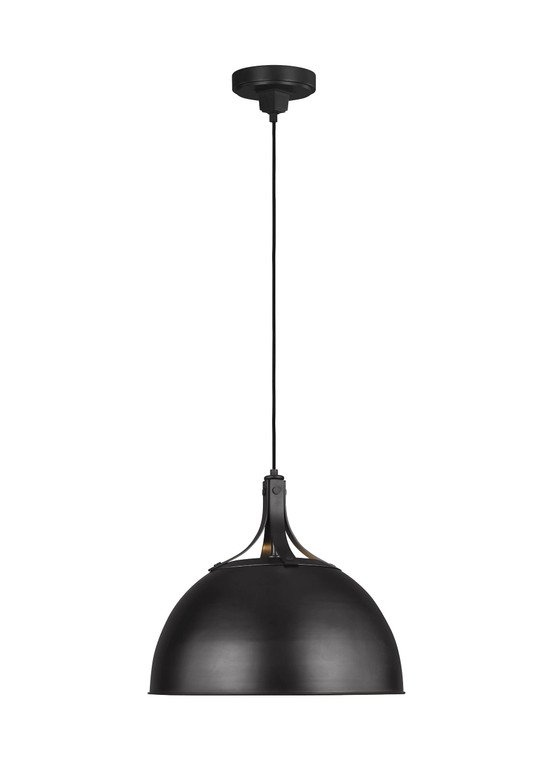 Visual Comfort Studio Thomas O'Brien Logan Traditional 1 Light Pendant in Aged Iron VCS-TP1071AI