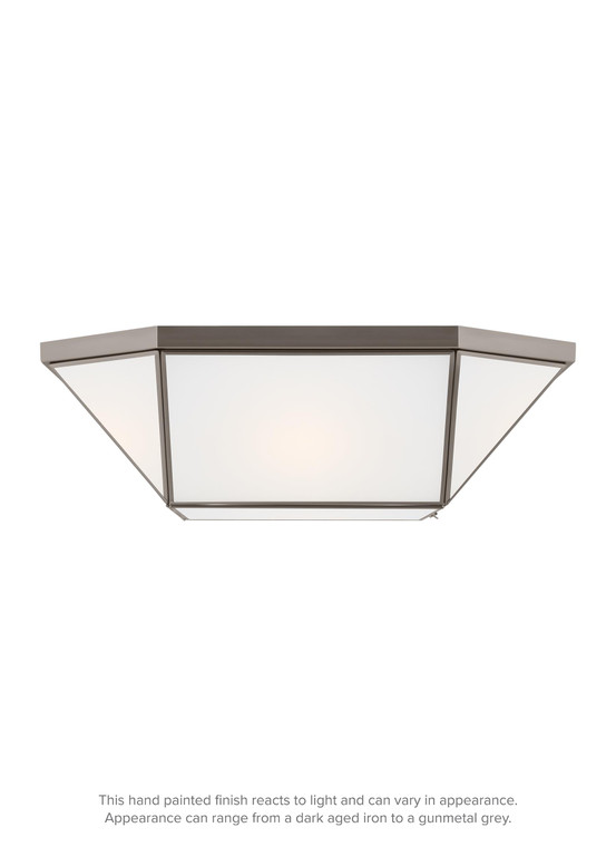 Visual Comfort Studio  - Studio Collection  Morrison  Four Light Ceiling Flush Mount in Antique Brushed Nickel 7679454EN3-965