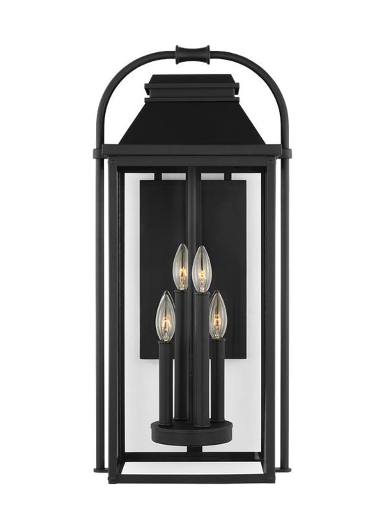 Visual Comfort Studio Sean Lavin Wellsworth Transitional Large Lantern in Textured Black OL13202TXB