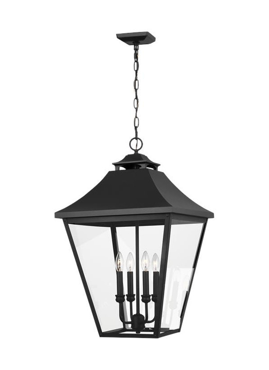 Visual Comfort Studio Sean Lavin Galena Traditional Large Pendant in Textured Black OL14409TXB