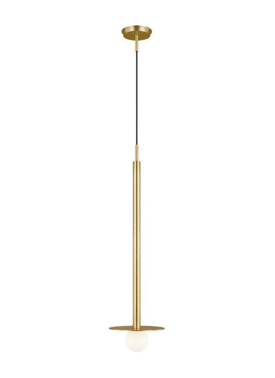 Visual Comfort Studio Kelly Wearstler Nodes Contemporary Tall Pendant in Burnished Brass KP1011BBS