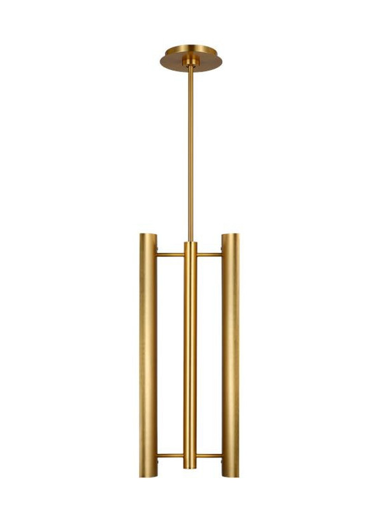 Visual Comfort Studio Kelly Wearstler Carson Modern Two Light Pendant in Burnished Brass KP1092BBS