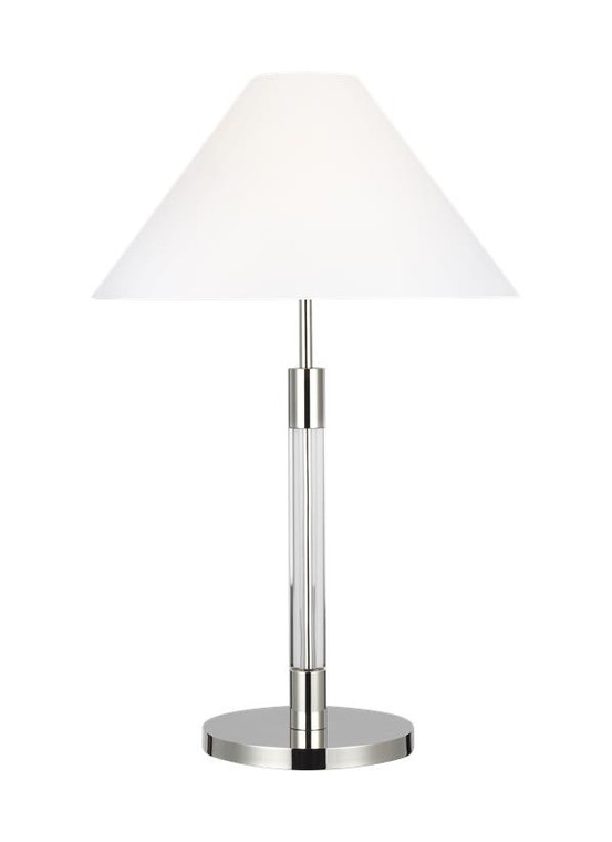 Visual Comfort Studio Lauren by Ralph Lauren Robert  Buffet Lamp in Polished Nickel / Clear Acrylic LT1041PN1