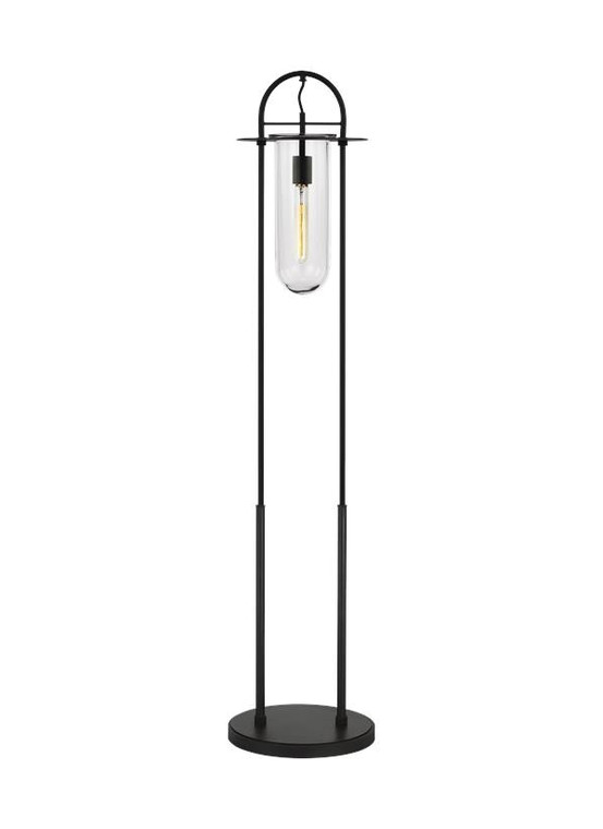Visual Comfort Studio Kelly Wearstler Nuance Contemporary Floor Lamp in Aged Iron KT1031AI1