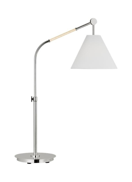 Visual Comfort Studio AERIN Remy Transitional Large Task Table Lamp in Polished Nickel AET1041PN1