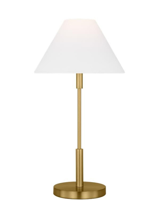 Visual Comfort Studio Drew & Jonathan Porteau Transitional Medium Table Lamp in Satin Brass DJT1011SB1