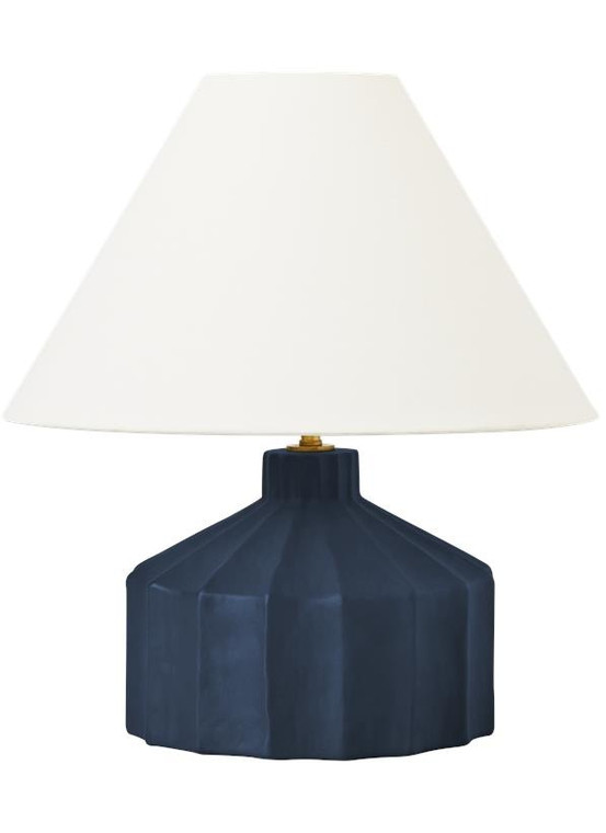 Visual Comfort Studio Kelly Wearstler Veneto  Small Table Lamp in Matte Medium Blue Wash KT1331MMBW1