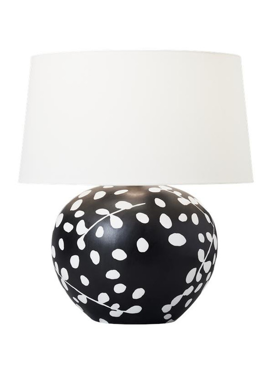 Visual Comfort Studio HABLE Nan  Table Lamp in White Leather W Black Leather HT1011WLBL1