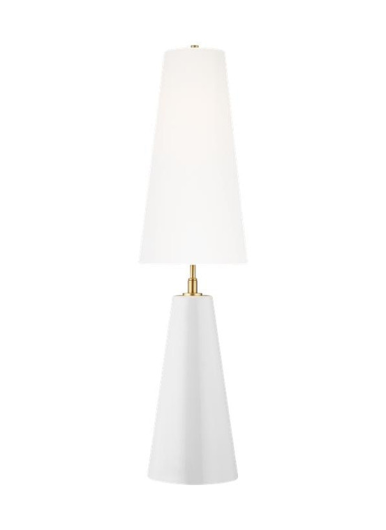 Visual Comfort Studio Kelly Wearstler Lorne  Table Lamp in Arctic White / Burnished Brass KT1201ARC1