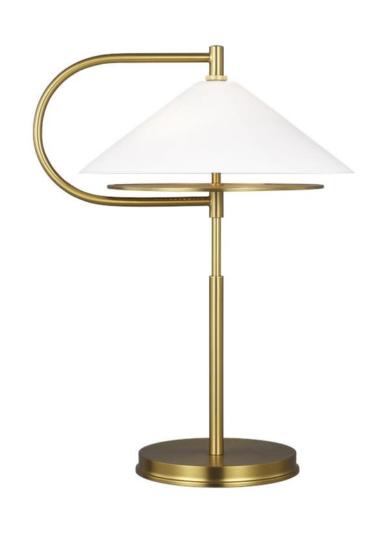 Visual Comfort Studio Kelly Wearstler Gesture Modern Table Lamp in Burnished Brass KT1262BBS1