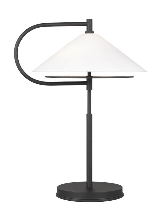 Visual Comfort Studio Kelly Wearstler Gesture Modern Table Lamp in Midnight Black KT1262MBK1