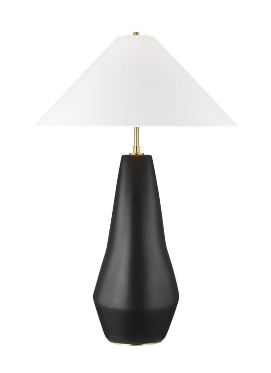 Visual Comfort Studio Kelly Wearstler Contour  Tall Table Lamp in Coal / Aged Iron KT1231COL1