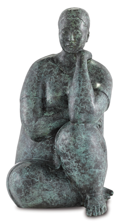 Currey & Co. Lady Meditating Bronze 1200-0364