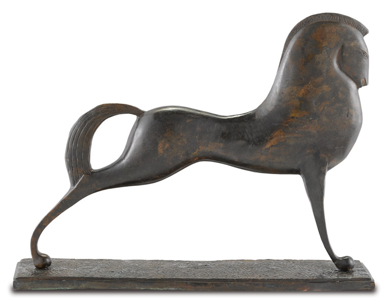Currey & Co. Assyrian Bronze Horse 1200-0365