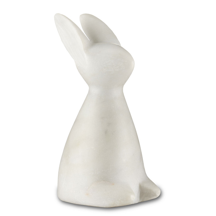 Currey & Co. White Marble Rabbit 1200-0654