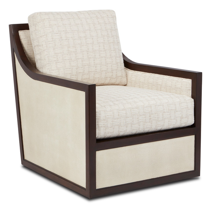 Currey & Co. Evie Bone Swivel Chair 7000-0432