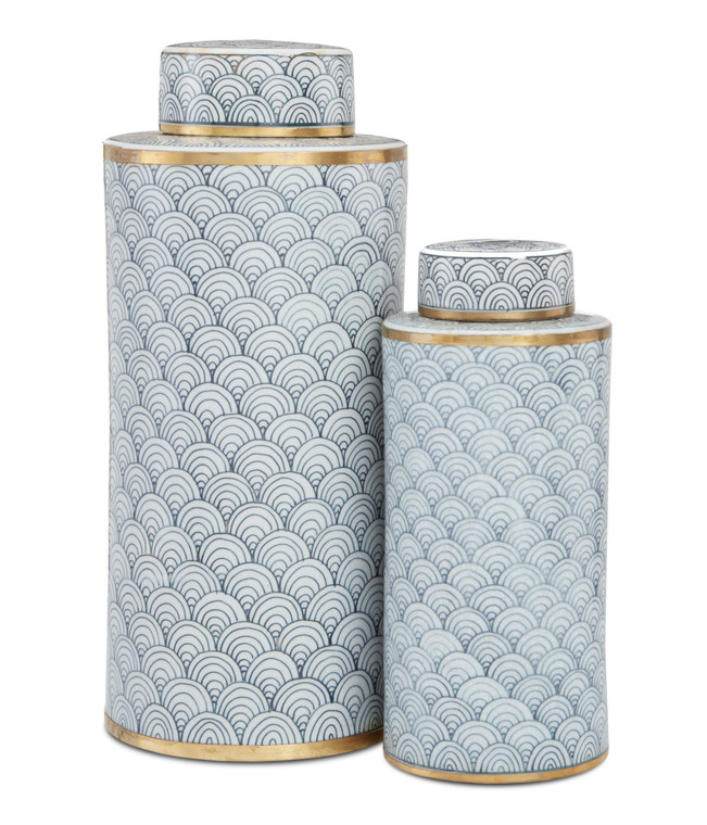 Currey & Co. Jalousie Tea Canister Set of 2 1200-0416