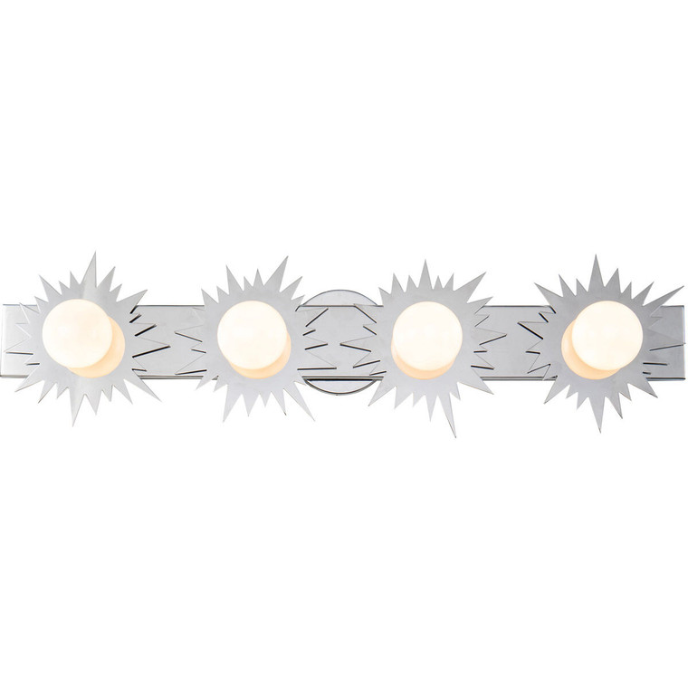 Lucas McKearn Soleil 4 Light Bath Bar Vanity Light In Chrome