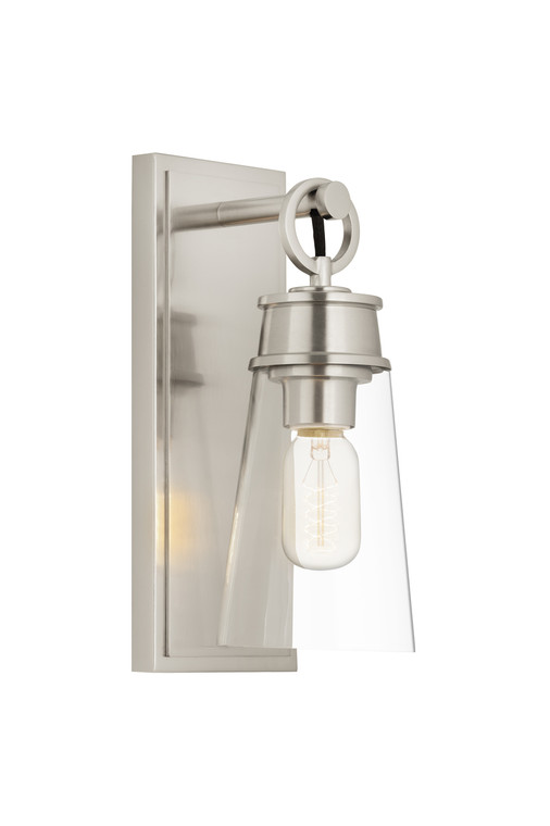 Z-Lite Wentworth 1 Light Wall Sconce in Brushed Nickel 2300-1SS-BN