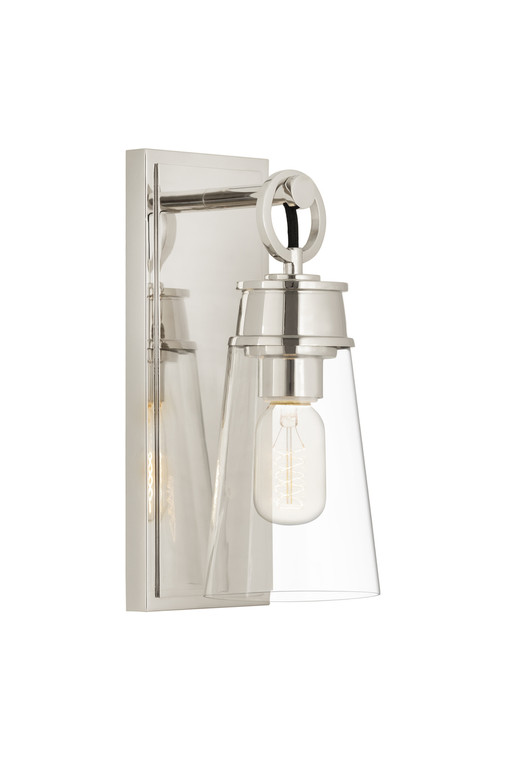 Z-Lite Wentworth 1 Light Wall Sconce in Polished Nickel 2300-1SS-PN