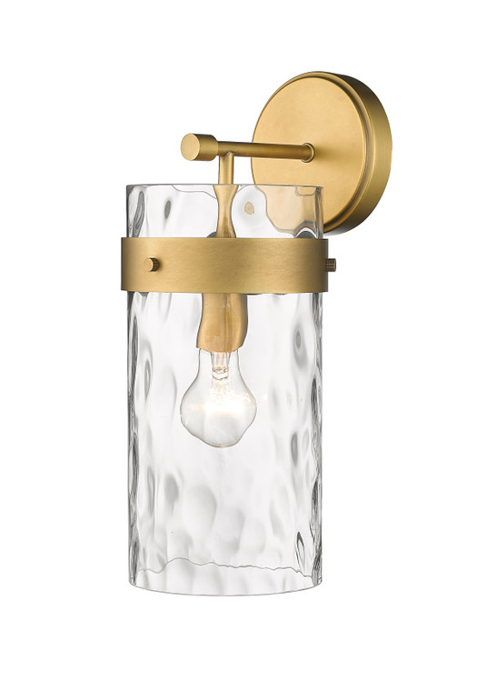 Z-Lite Fontaine 1 Light Wall Sconce in Rubbed Brass 3035-1SL-RB