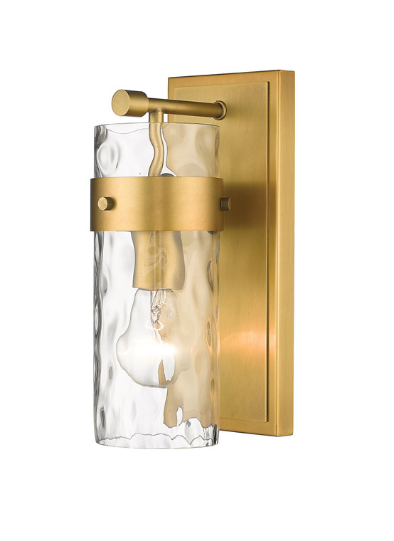 Z-Lite Fontaine 1 Light Wall Sconce in Rubbed Brass 3035-1V-RB