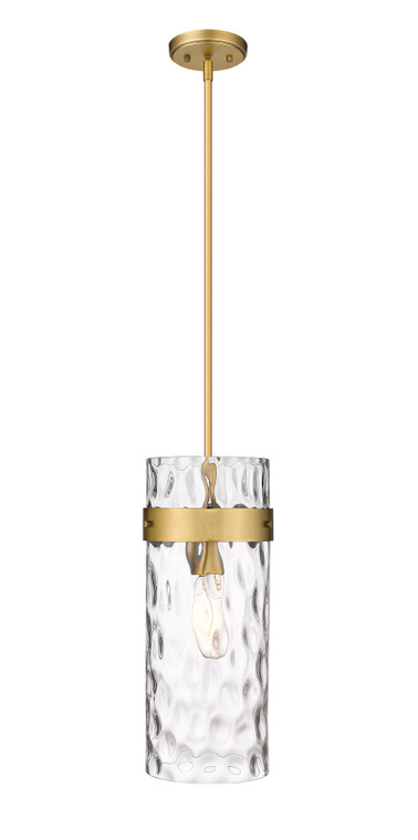 Z-Lite Fontaine 1 Light Pendant in Rubbed Brass 3035P6-RB