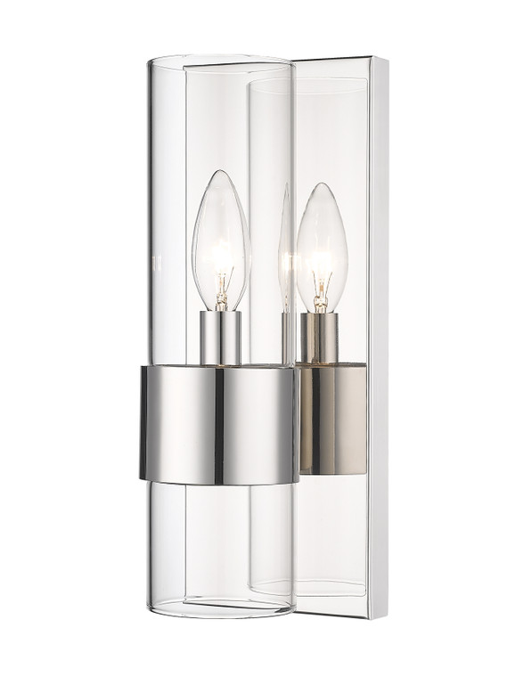Z-Lite Lawson 1 Light Wall Sconce in Polished Nickel 343-1S-PN